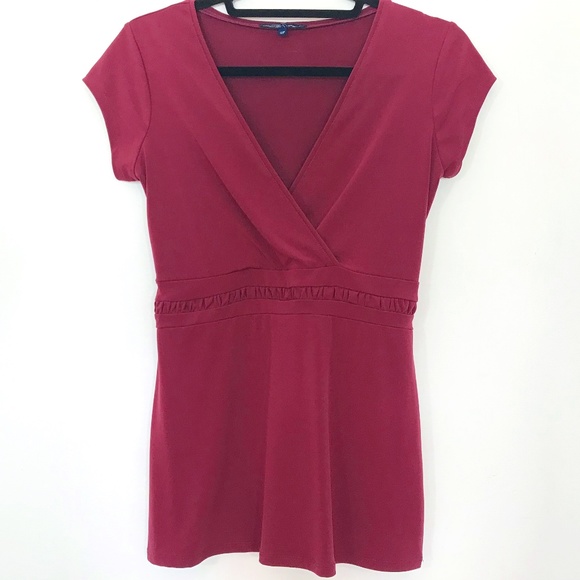 ⭐️Host Pick Twice⭐️Thyme Super-Fit Burgundy Maternity Top - Picture 1 of 8
